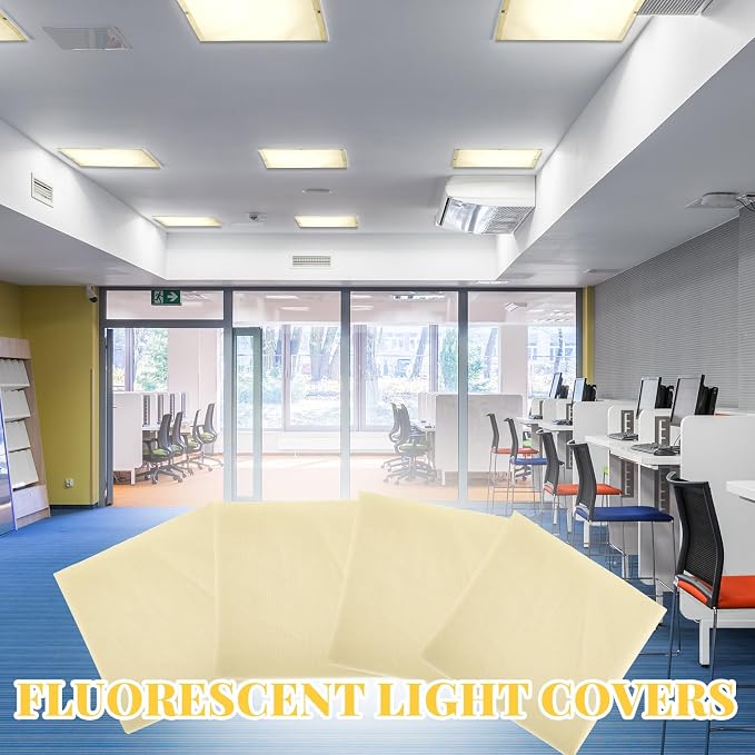 Hortsun Pack of 2 Fluorescent Light Covers 4 x 2 Feet Magnetic Ceiling Light - Image 6