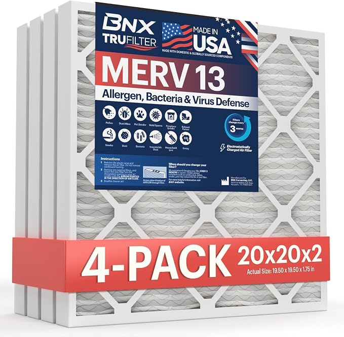 BNX TruFilter 20x20x2 Air Filter MERV 13 by BNX