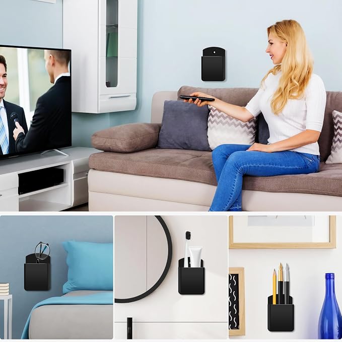 2 Pcs Remote Control Holder Wall Mount, TV Remote Holder - Image 6