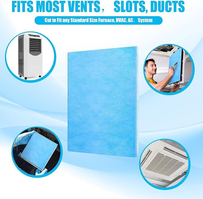 Frienda 6 Pcs 30x20 Inch Reusable Air Vent Filter, Merv 6 Washable HVAC Vent - Image 6