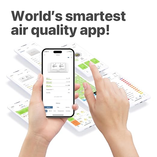 IQAir Air Quality Monitor Indoor, Swiss Design, Detects PM2.5, Temperature - Image 8