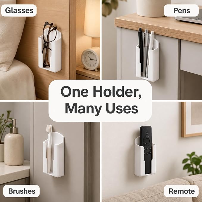 NEWHOOK 2 Pcs Remote Control Holder Wall Mount Self Adhesive - Image 7