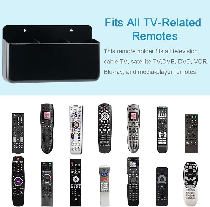 3 Slot Adjustable Remote Holder Wall Mount, TV Controller Holder Hollow Bottom - Image 5
