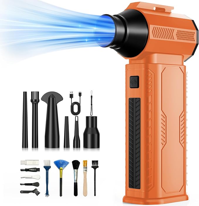 Compressed Air Duster, 000RPM Ultra-Powerful Cordless Electric Air Duster by Unknown