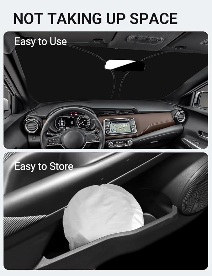 Proadsy Windshield Sun Shade for Nissan Kicks 2018-2025 Custom Fit S, SR - Image 9