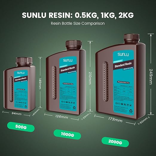 SUNLU 3D Printer Resin 1kg, Fast Curing Standard 3D Resin - Image 8