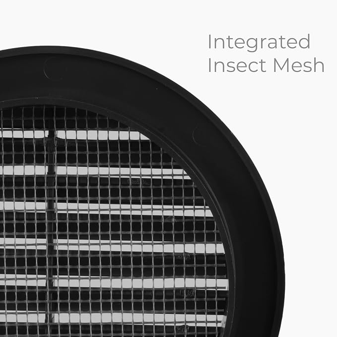 4" Inch Black Round Air Vent Cover - Image 7