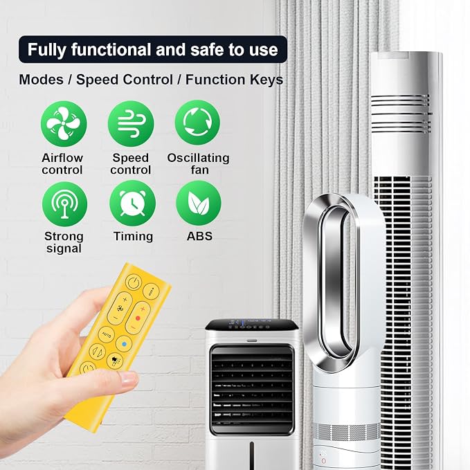 Replacement Remote Control for Dyson HP04 HP05 HP06 HP09 Fans-Yellow | - Image 4