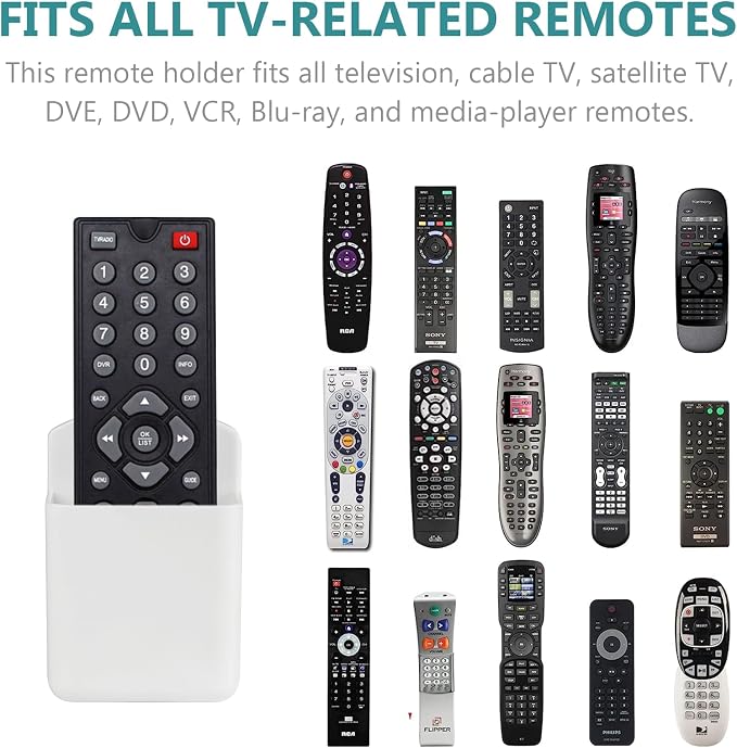 6 Pcs Remote Control Holder Wall Mount, TV Remote Holder, Self Adhesive - Image 5