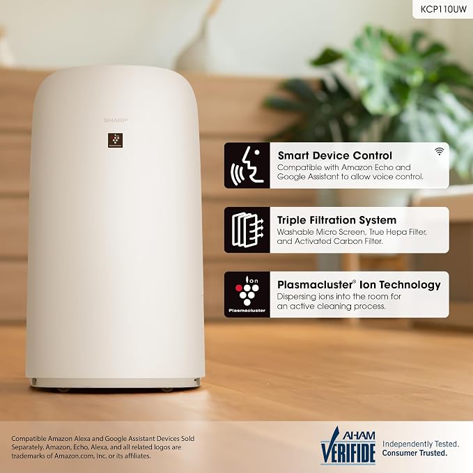 SHARP Smart Air Purifier with Humidifier Combo – Covers up to 2, 603 sqft in - Image 2