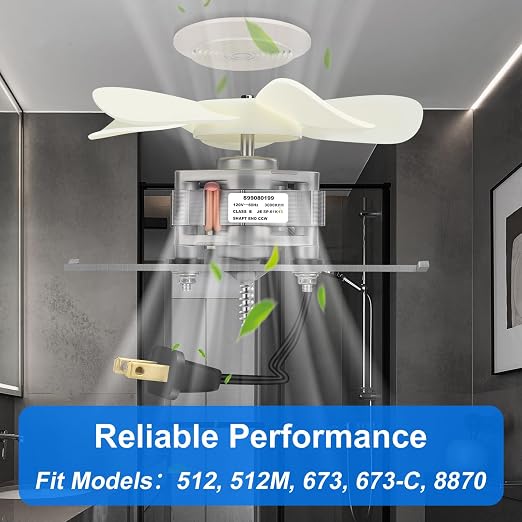 S99080199 Bathroom Exhaust Fan Motor and Blade – 80 CFM 4.0 Sones Vent Fan Motor - Image 2