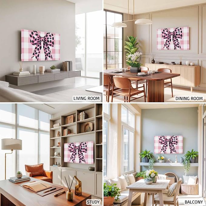 Pink Leopard Print Bow Indoor TV Cover, Elastic TV Screen Protector Check - Image 5