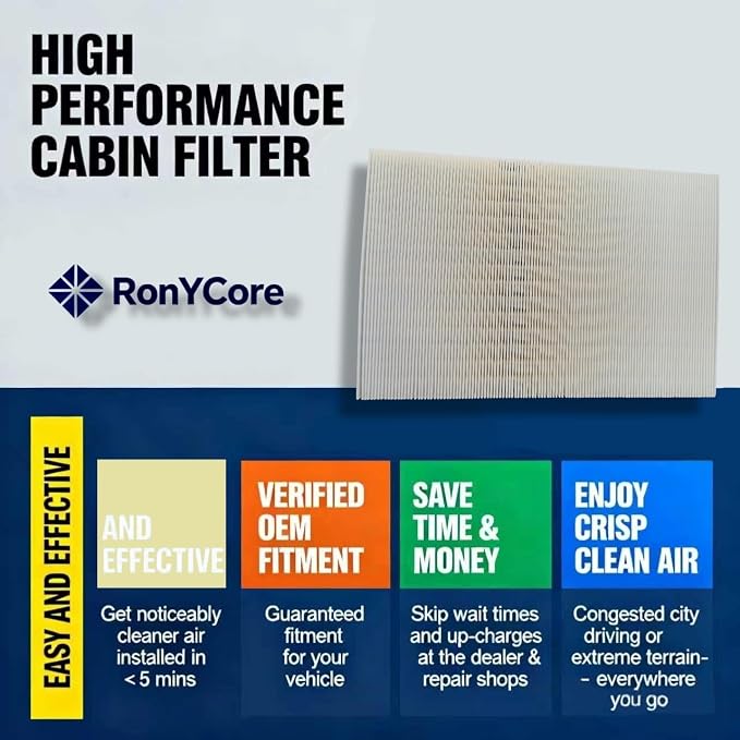 Carbon Cabin Air Filter, Automotive Replacement Passenger Compartment Air - Image 3