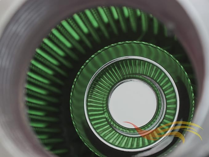 GREEN 3.5" 89 mm Inlet Narrow Air Cone Replacement Performance Washable - Image 4