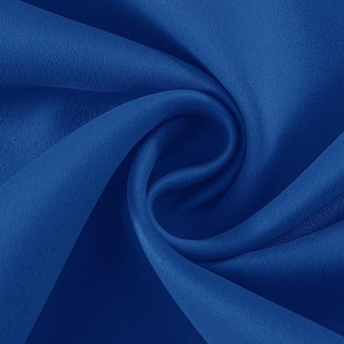 Joydeco Blackout Curtains 84 Inch Length 2 Panels Set, Thermal Insulated Long Curtains& Drapes 2 Burg, Room Darkening Grommet Drapess for Living Room Bedroom Window (W52 x L84 Inch, Royal Blue)