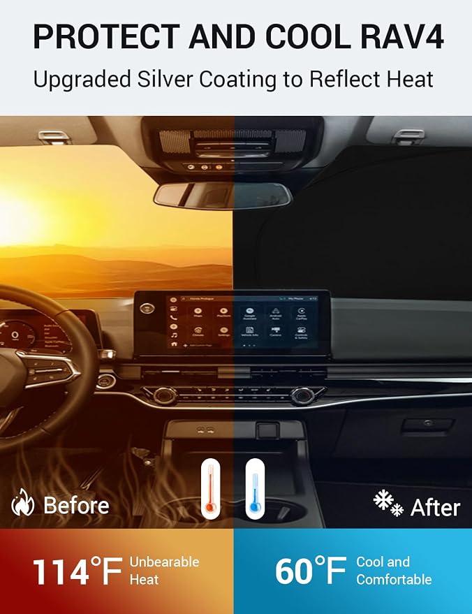 Proadsy 2026 Upgrade Windshield Sun Shade Custom Fit Prologue 2024 2025 2026 - Image 3