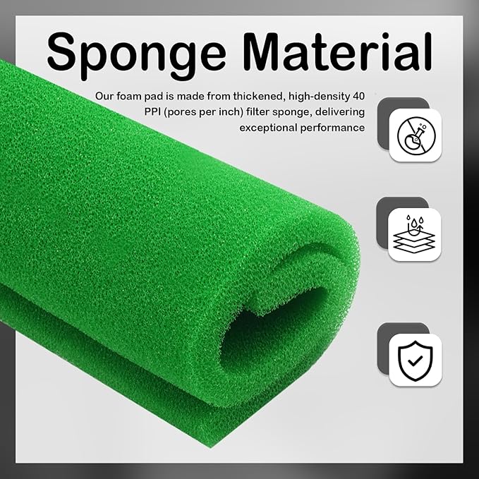 Cut to Size Air Filter Foam 16.7''x14.76''x5/8'', Reusable Foam Filter Material - Image 4