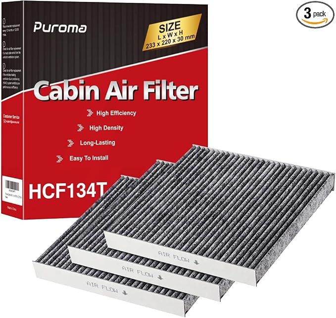 Puroma Cabin Air Filter with Activated Carbon, Replacement by Puroma