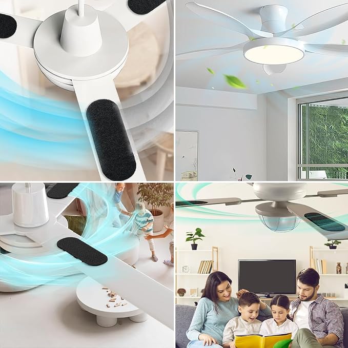Ceiling Fan Filters for Blades Fan Blade Air Purifier Pads Unscented Activated - Image 7