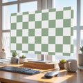 White Sage Green Buffalo Plaid Indoor TV Cover, Elastic TV Screen Protector by Unknown