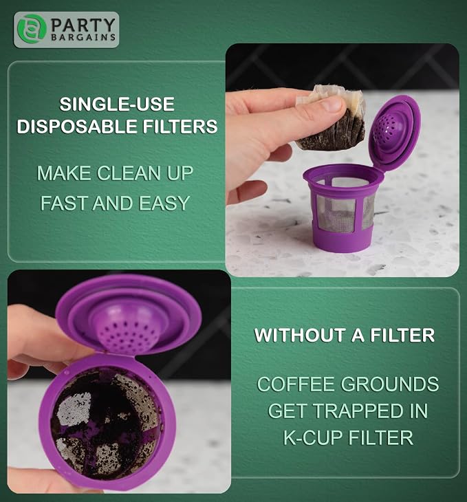 PARTY BARGAINS 300 Compact White Coffee Filter Liners – Disposable, Compatible - Image 7