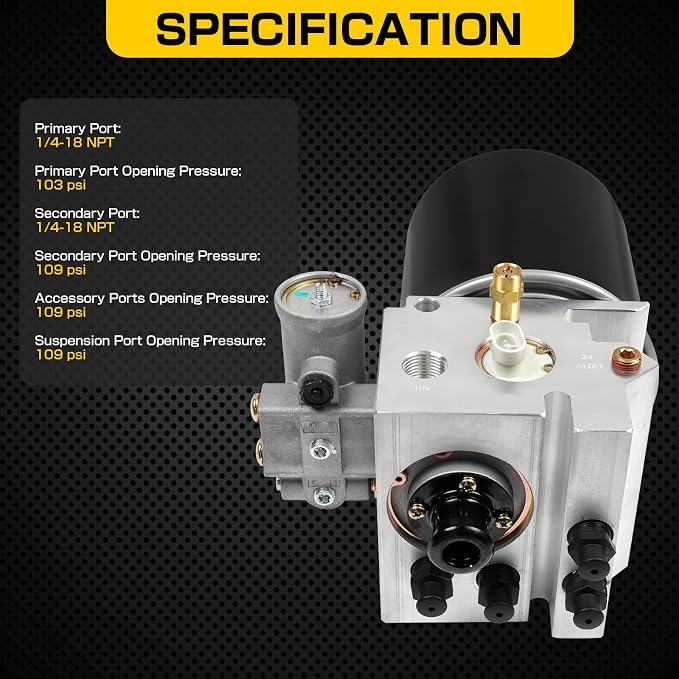 Air Dryer Compatible with Volvo Freightliner Kenworth Peterbilt Columbia - Image 3