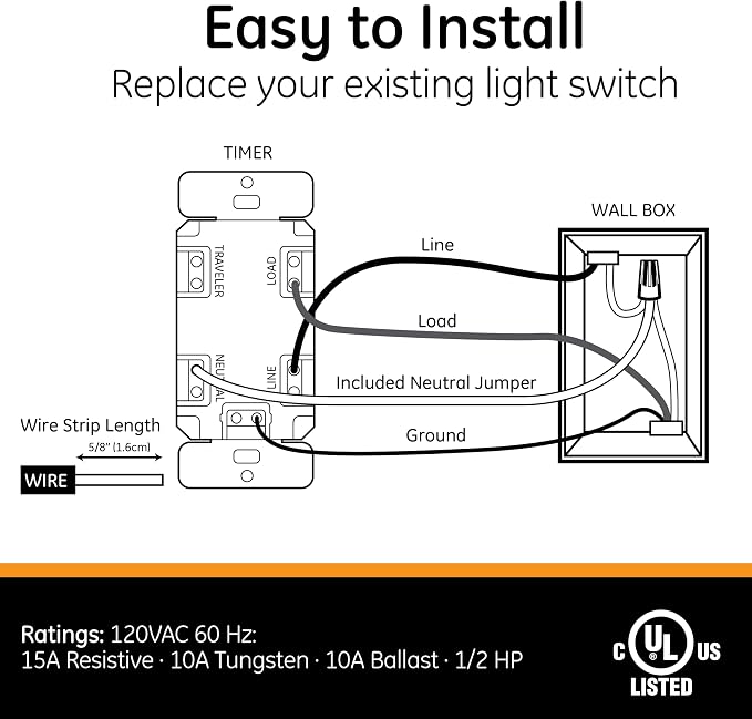GE SunSmart 7-Day In-Wall Digital Timer Switch, Auto Sunrise/Sunset, Weekly - Image 6