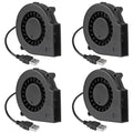 4Pcs 75mm USB Fan 75mm x 15mm Cooling Turbo Blower Fan 5V 7515 USB DC Brushless by Unknown