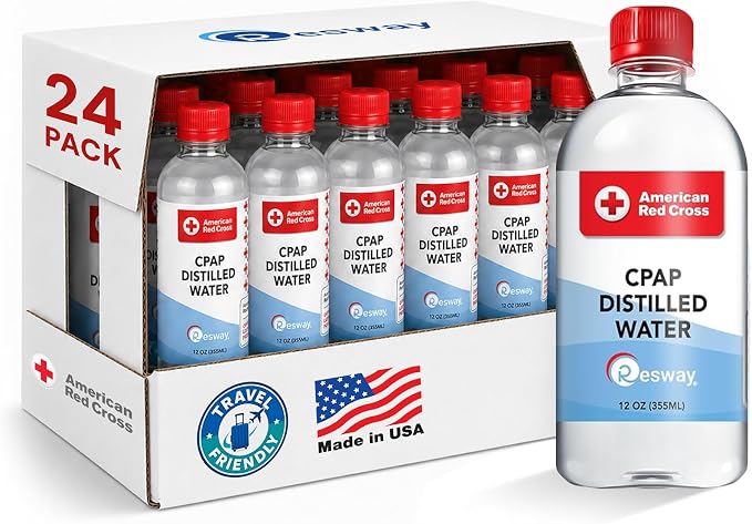 Resway American Red Cross CPAP Distilled Water Travel Bottles by Resway