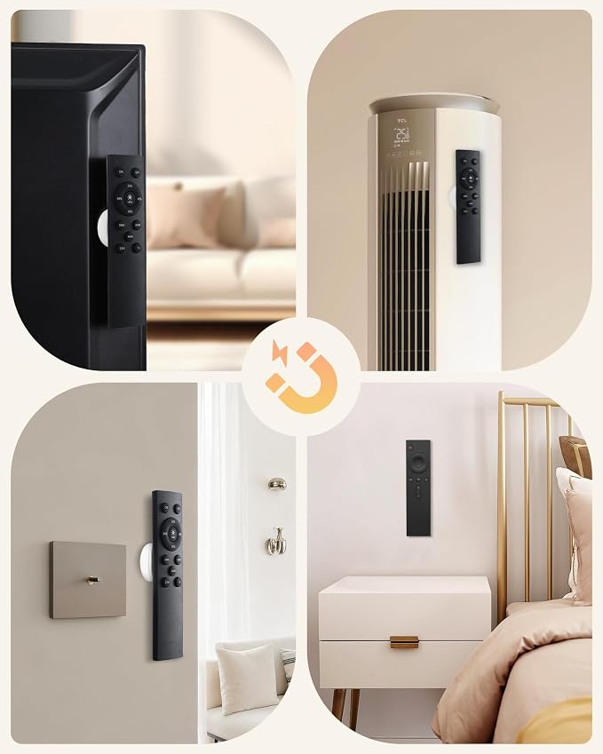 2-in-1 Magnetic Remote Control Holder Wall Mount, 2 Pack Self-Adhesive TV - Image 7