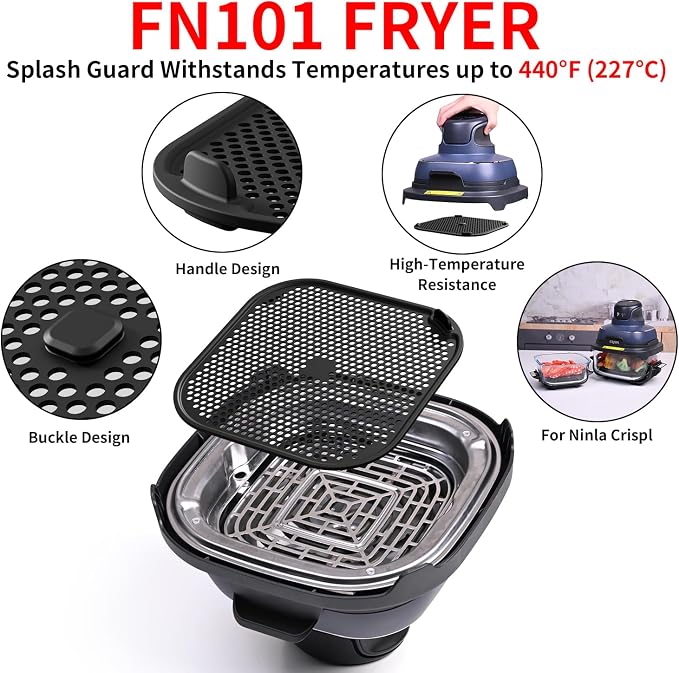 Silicone Mat for Ninja Crispi Air Fryer, Heat-Insulating Trivet for FN101 - Image 3