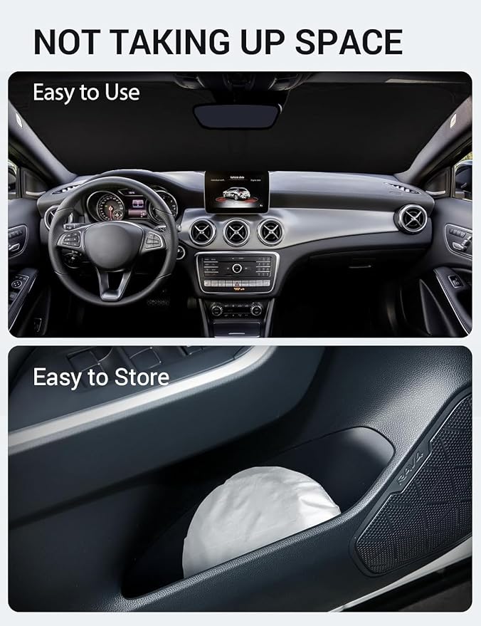 Proadsy 2026 Upgrade Windshield Sun Shade Custom Fit 2015-2020 GLA Foldable - Image 9