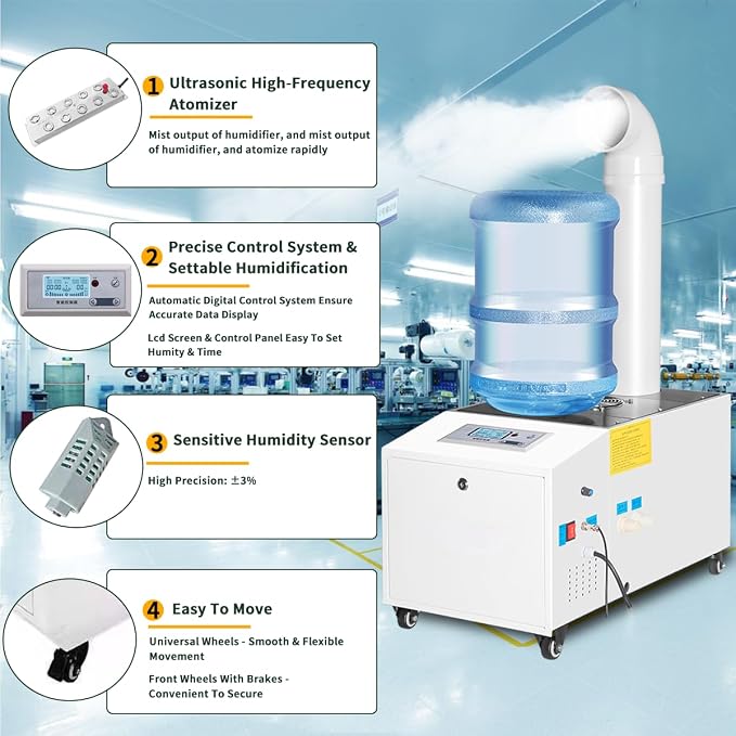 Automatic Ultrasonic Industrial Agricultural Humidifer 7000ml/h Highest Cool - Image 3