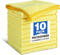 TEAWOO 10 PCS Yellow Microfiber Cleaning Cloths, Highly Absorbent Microfiber by TEAWOO
