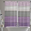 Country Wood Board Gray Purple Window Valance Curtains, Farmhouse Gradient by IDOWMAT