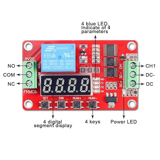 UCTRONICS DC 12V Programmable Multifunction Time Delay Relay Module, On Delay - Image 6