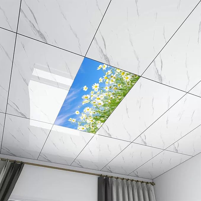2PCS Fluorescent Light Covers for Classroom Ceiling Lights Magnetic Light Covers - Image 8