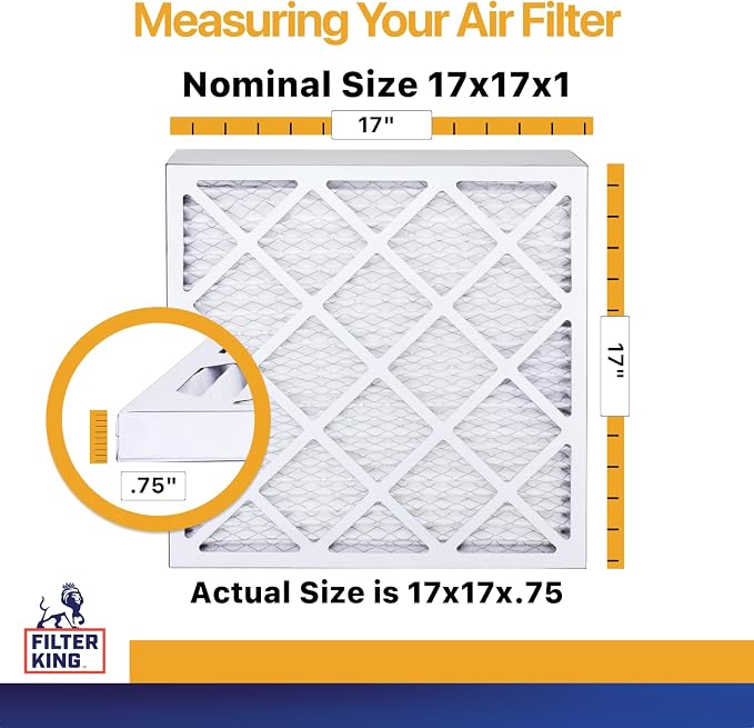 Filter King 17x17x1 Air Filter | 12-PACK | MERV 13 HVAC Pleated A/C Furnace - Image 2