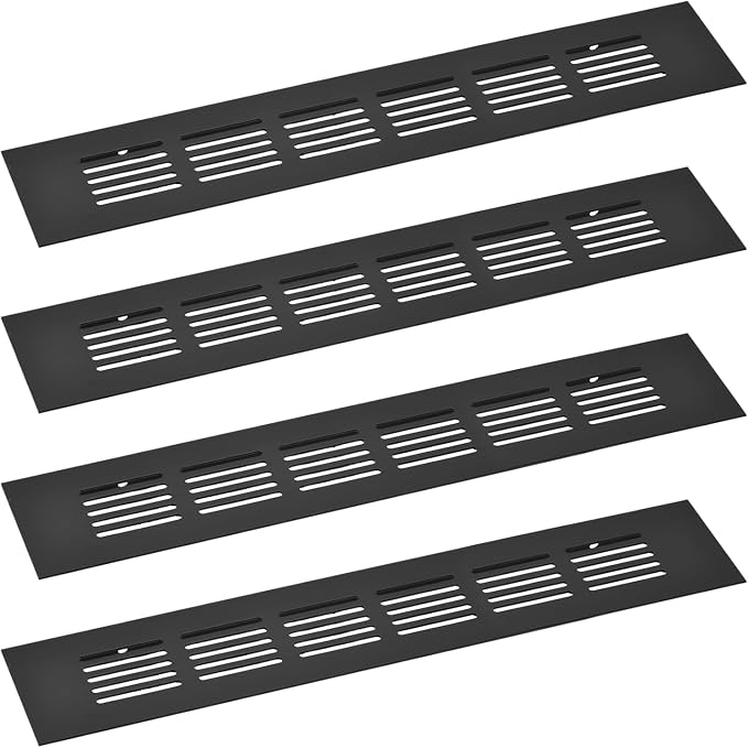 uxcell 4pcs Rectangle Ventilation Grille Aluminum Alloy Mesh Air Vent Cover by uxcell