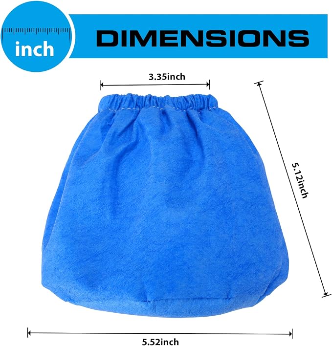 3 Pack VRC2 Cloth Filter for Vacmaster 1.5 to 3.2 Gallon Wet/Dry Vacuums - Image 2