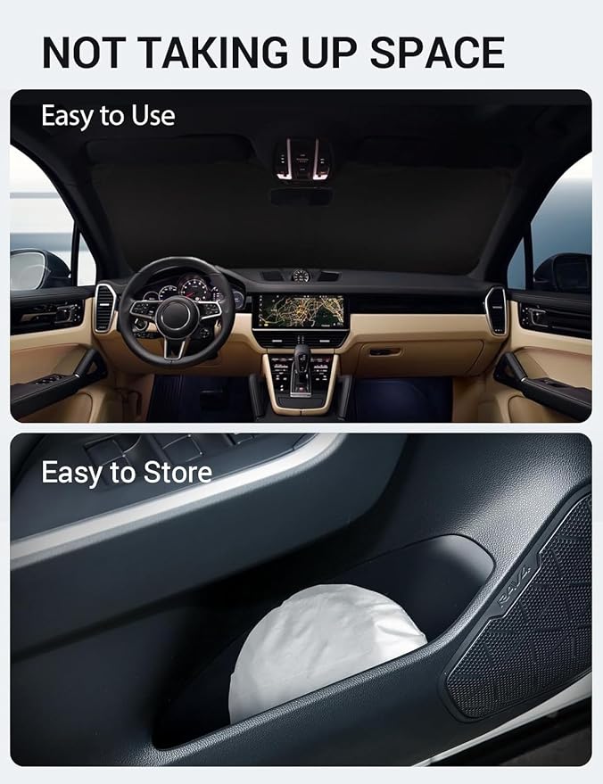 Proadsy 2026 Upgrade Windshield Sun Shade Custom Fit 2019–2025 2026 Porsche - Image 9