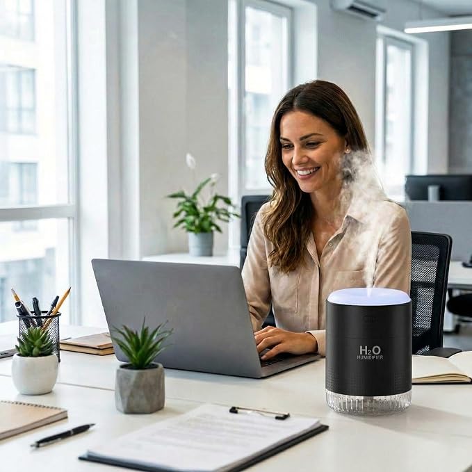 SZO Plant Humidifier Indoor, 500ml Black - Image 4