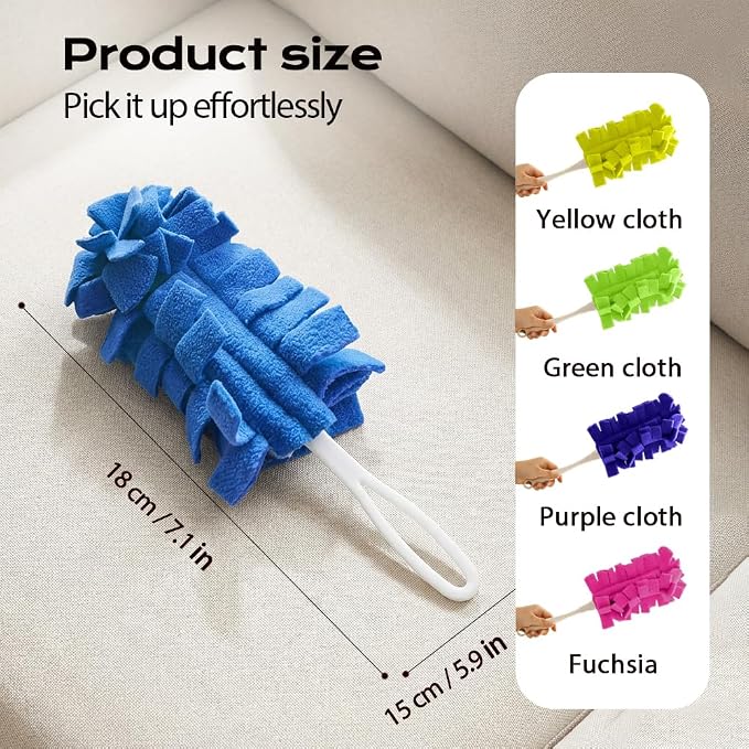 360° Electrostatic Duster Refills, 2026 New Washable & Reusable Microfiber Pads - Image 7