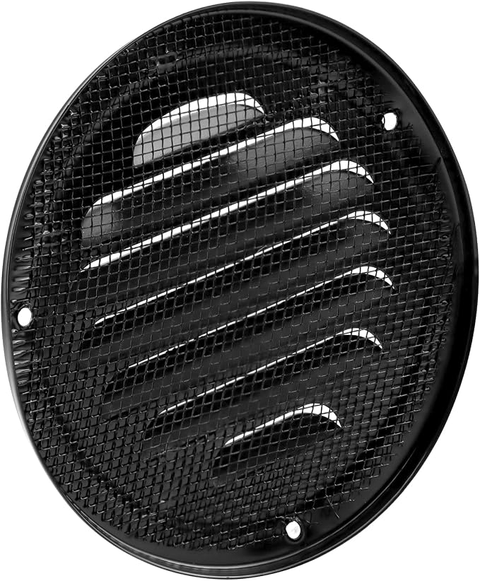 QWORK 4" Black Soffit Vent Cover - Image 2