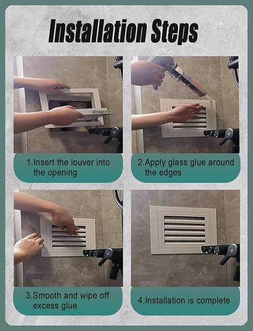 Louvered Air Circulation Vent Cover，Aluminum Vent Access Panel - Image 7