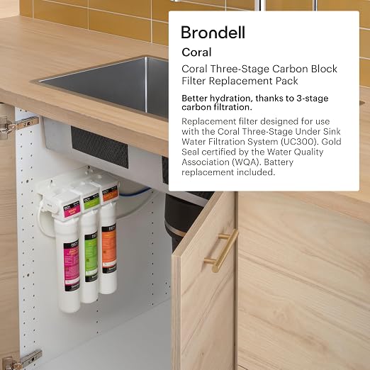 Brondell H2O+ Coral UC300 Three-Stage Undercounter Water Filtration System - Image 2