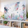 Summer Jellyfish Octopus Seahorse Indoor TV Cover, Elastic TV Screen Protector by Unknown