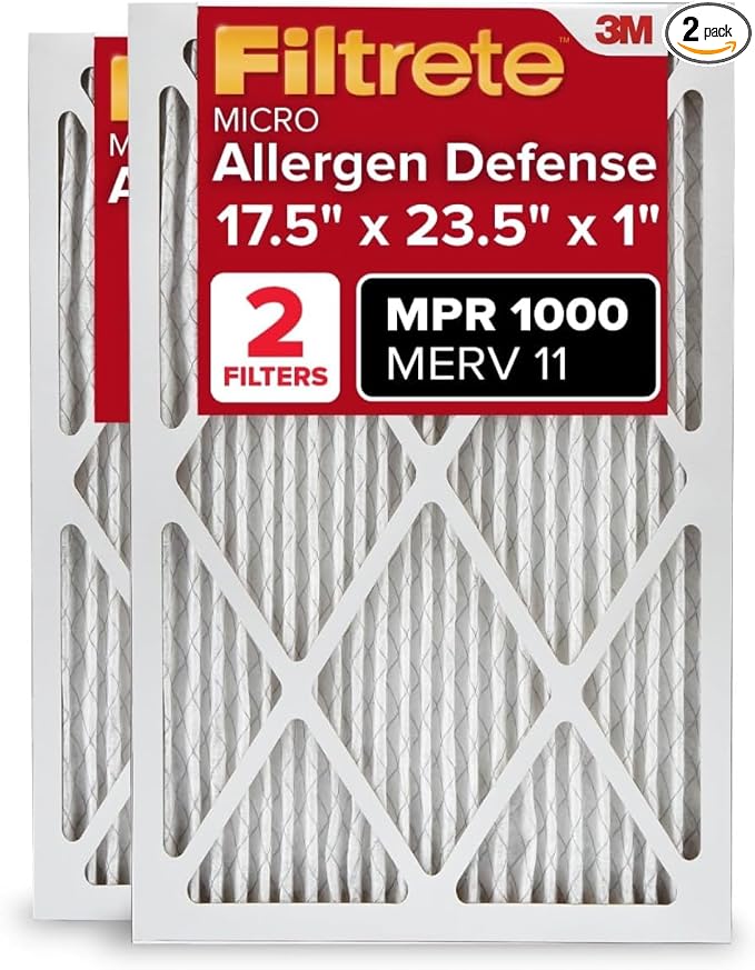 Filtrete 17.5x23.5x1 AC Furnace Air Filter, MERV 11, MPR 1000, Micro Allergen by Filtrete