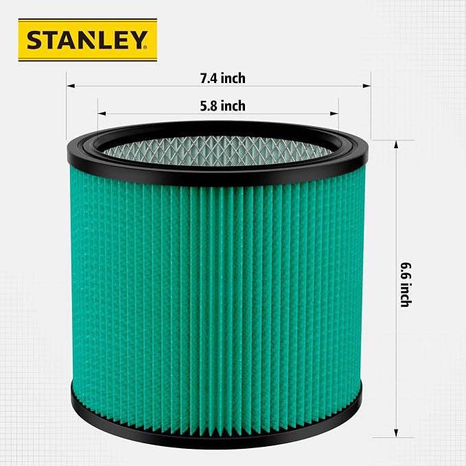 Stanley 08-2566H HEPA Cartridge Filter – Fits Most 5–18 Gallon Wet/Dry Vacuums - Image 6