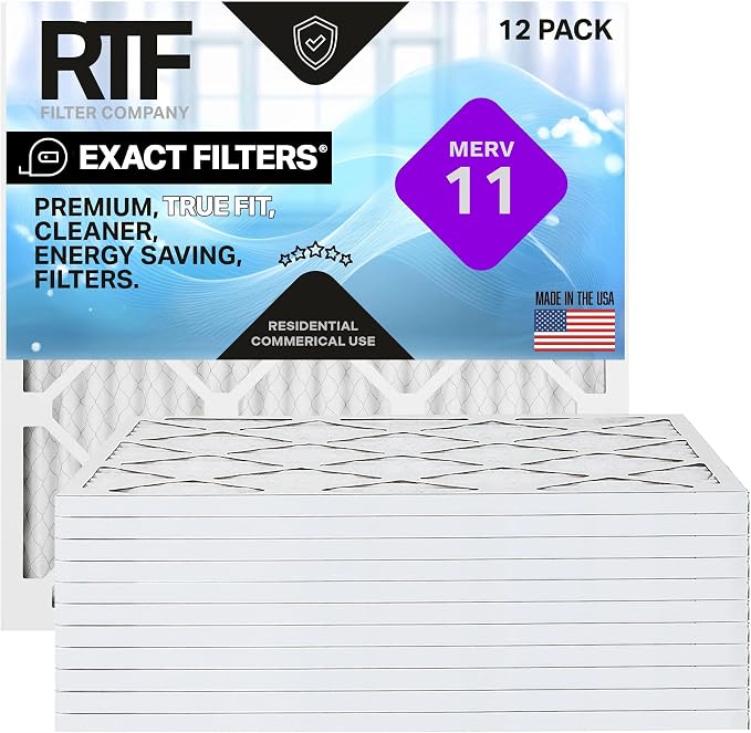 16-1/4x21-1/2x1 Air Filter MERV 11, Pleated HVAC AC Furnace Air Filters by ExactFilters